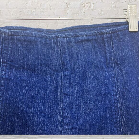 INC Crop Jeans 12 Pull On Wide Leg Stretch Denim Blue Cotton Comfy 💙 - Picture 6 of 13